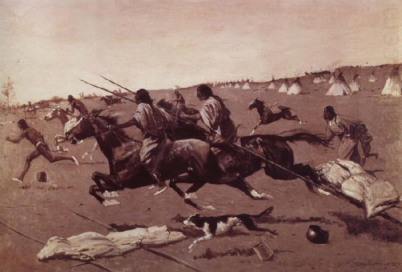 Frederick Remington Oil undated Geronimo Fleeing from camp china oil painting image